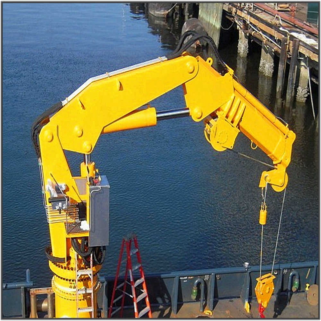 High Quality Hydraulic Telescopic Marine Knuckle Boom Crane with CE Certification