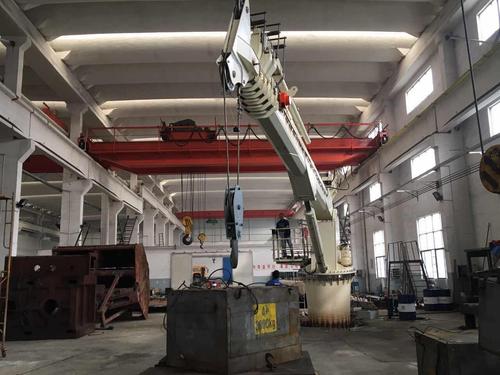 10 Ton 15 Ton Hydraulic Hose Handling Crane / Marine lifting appliance stiff boom crane